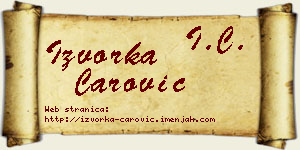 Izvorka Čarović vizit kartica